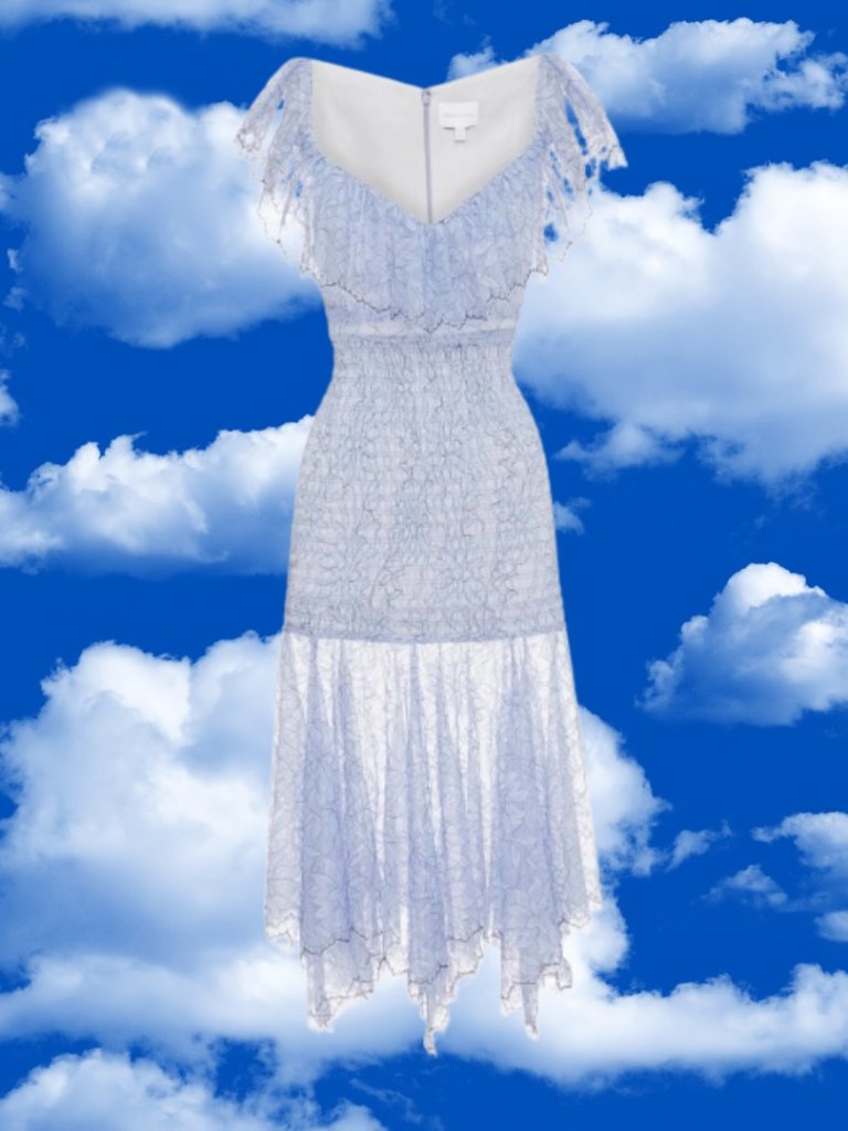 Alice Mccall Lotus Gown Periwinkle Blue Lace Size Us 2 Nwot Msrp $550